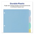 Back to School Sale | Avery 16170 Write and Erase Big Tab 11 in. x 8.5 in. 5-Tab 3-Hole Punched Durable Plastic Dividers - Assorted (1-Set) image number 8