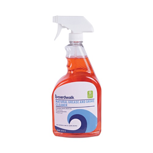 Degreasers | Boardwalk BWK47612EA 32 oz. Spray Bottle Green Natural Grease and Grime Cleaner image number 0