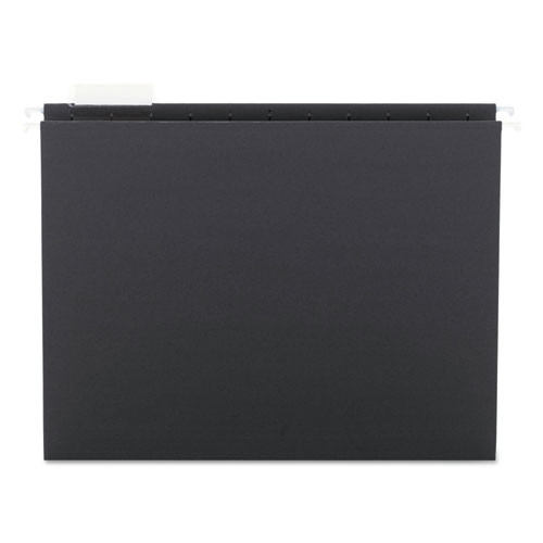 File Folders | Smead 64062 1/5 Cut Tab Letter Size Colored Hanging File Folders - Black (25/Box) image number 0