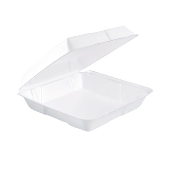 JUST LAUNCHED | Dart 95HT1R 9.25 in. x 9.5 in. x 3 in. Foam Hinged Lid Containers (200/Carton)
