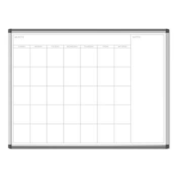 U Brands 2903U00-01 PINIT 47 x 35 Magnetic Dry Erase Undated One Month Calendar - White
