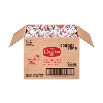 Carnation 12306548 0.3 oz Half and Half Mini Cups (360/Carton)