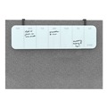White Boards | U Brands 3688U00-01 20 x 5.5 Undated One-Week Cubicle Glass Dry Erase Board - White Surface image number 5