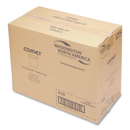  | WNA WNA P10 1 oz. Comet Plastic Portion/Shot Glass - Clear (50/Pack, 50 Packs/Carton) image number 0