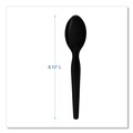  | Boardwalk BWKSPOONHWBLA Heavyweight Polystyrene Teaspoon Cutlery - Black (1000/Carton) image number 4