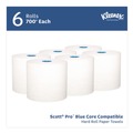 Paper Towels and Napkins | Kleenex 25639 1-Ply 7.5 in. x 700 ft. Hard Roll Paper Towels with Premium Absorbency Pockets - White with Gray Core (6/Carton) image number 1