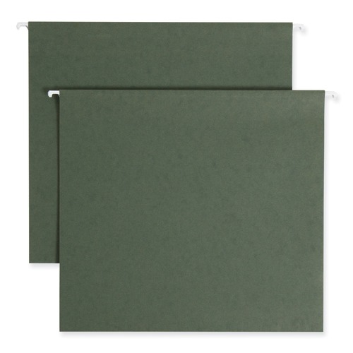 File Folders | Smead 64279 3 in. Capacity Letter Size Box Bottom Hanging File Folders - Standard Green (25/Box) image number 0