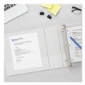 Binders | Universal UNV20994 4 in. Capacity 11 in. x 8.5 in. 3-Slant-Ring View Binder - White image number 5