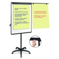 Easels | MasterVision EA4800055 27.5 in. x 39 in. Silver Easy Clean Dry Erase Mobile Presentation Easel - White Surface, Black Aluminum/Steel Frame image number 1