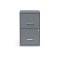 Office Filing Cabinets & Shelves | Alera 2806760 14 in. x 18 in. x 24.1 in. Soho 2-Drawer Vertical Letter File Cabinet - Charcoal image number 0
