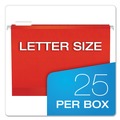 Just Launched | Pendaflex 04152 1/5 RED 1/5-Cut Tabs Colored Reinforced Hanging Letter Folders - Red (25/Box) image number 1