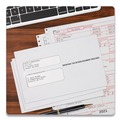 Paper & Printables | Adams 2219C 5.63in. x 9in. Gummed Closure Commercial Flap W-2 Laser Double Window Envelope - White (24/Pack) image number 6