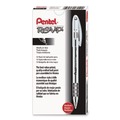 Pens | Pentel BK91-A Stick Medium 1 mm R.S.V.P. Ballpoint Pen - Black Ink, Clear/Black Barrel (1-Dozen) image number 0