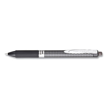 Pentel K497-A 0.7 mm Oh Medium Retractable Gel Pen - Black Ink/Black Barrel (1-Dozen)