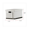 Storage Bins & Lids | Universal 9523001 12 in. x 15 in. x 10 in. Letter/Legal Files Basic-Duty Economy Record Storage Boxes - White (10/Carton) image number 5