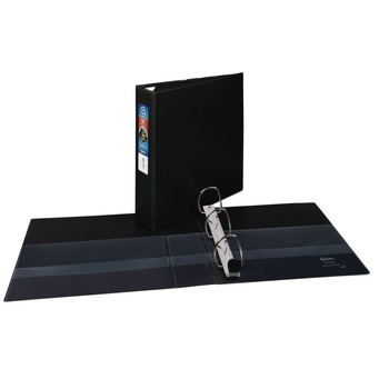 Avery 79982 3 One Touch EZD Rings 2 in. Capacity 11 in. x 8.5 in. Heavy-Duty Non-View Binder with DuraHinge - Black