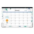 Bulletin Boards | Blue Sky BLS100024 17 in. x 11 in. 12-Month (Jan-Dec 2026) Lindley Desk Pad - White/Blue/Green Sheets/Black Binding/Clear Corners image number 0