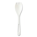 Cutlery | World Centric RK-PS-B TPLA Compostable Plastic Cutlery Spork - White (1000/Carton) image number 0