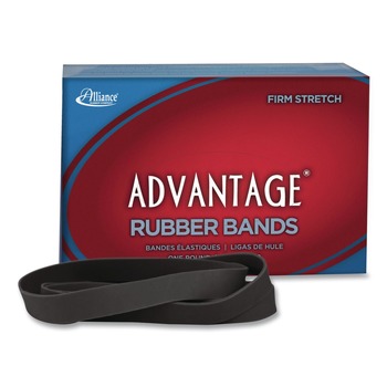 Alliance 58075 Advantage 0.06 in. Gauge Classic Rubber Bands - Black/Size 107 (1/Box)