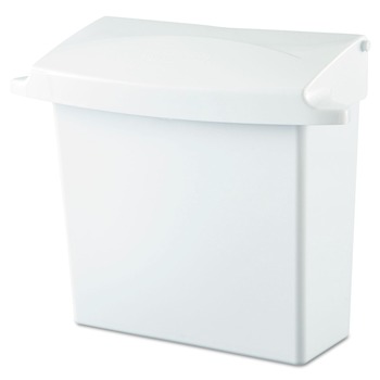 Rubbermaid Commercial FG614000WHT Plastic Sanitary Napkin Receptacle with Rigid Liner - White