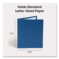 File Folders | Smead 87854 11 in. x 8.5 in. 100-Sheet Capacity 2-Pocket Textured Paper Folder - Dark Blue (25/Box) image number 2