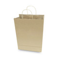Food Service | Cosco 091565 10 in. x 4.5 in. x 13 in. Natural Twisted-Paper Handles Premium Shopping Bag - Brown (50/Box) image number 2