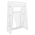 Desk Shelves | Deflecto 55501 9.13 in. x 3.25 in. x 11.88 in. Stand-Tall Wall-Mount Magazine Literature Rack - Clear image number 3
