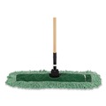 Mops | Rubbermaid Commercial FGJ85500GR00 36 in. Looped End Microfiber Dust Mop Head - Green image number 3