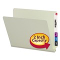 File Folders | Smead 26210 2 in. Expansion Extra-Heavy Recycled Pressboard End Tab Folders - Letter Size/Gray-Green (25/Box) image number 4