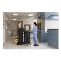 Cleaning Carts | Rubbermaid Commercial FG617900BLA Plastic Storage/Trash Compartment Cover - Black image number 3