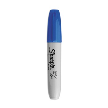 Sharpie 38203 Medium Chisel Tip Permanent Marker - Blue (1-Dozen)