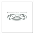 Cups and Lids | Vegware VLID115S 115-Series Compostable Plastic Flat Hot Lids - White (500/Carton) image number 2