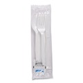 Cutlery | Boardwalk BWKFKTNSMWPSWH 6-Piece Condiment/Fork/Knife/Napkin/Teaspoon Cutlery Kit - White (250/Carton) image number 2