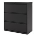 Office Filing Cabinets & Shelves | Alera 25489 36 in. x 18.63 in. x 40.25 in. 3 Legal/Letter/A4/A5 Size Lateral File Drawers - Black image number 1