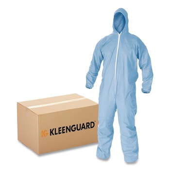 PRODUCTS | KleenGuard 45353 A65 Zipper Front Flame-Resistant Coveralls - Large/Blue (25/Carton)