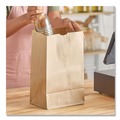  | Ross & Wallace Paper Products 100321500PK/BL 8.13 in. x 5.88 in. x 12.5 in. #20 Squat Size Grocery Paper Bags - Kraft (500/Bundle) image number 3