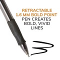 Pens | BIC VLGB361-BLK GLIDE Bold 1.6 millimeter Retractable Bold Ballpoint Pen Value Pack - Black Ink/Smoke Barrel (36/Pack) image number 3