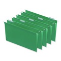 File Folders | Universal UNV14217EE 1/5 Cut Tab Legal Size Deluxe Color Hanging File Folders - Bright Green (25/Box) image number 0