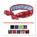 Safety & First Aid | Ergodyne 12563 Chill-Its 6700CT One Size Fits Most Cooling Bandana PVA Tie Headband - Red Western image number 4