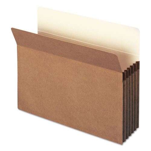 File Folders | Smead 73206 5.25 in. Expansion Letter Size Recycled Top Tab File Pockets - Redrope (10/Box) image number 0