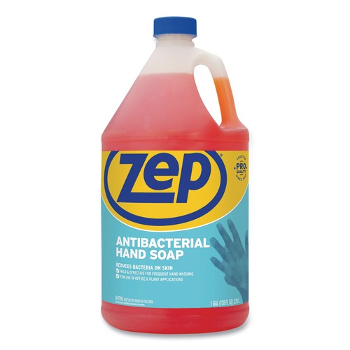 Hand Soaps | Zep Professional R46124 1 gal. Bottle Antibacterial Hand Soap - Fragrance-Free (4/Carton) image number 0
