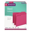 Just Launched | Smead 12743 1/3-Cut Tabs Assorted Letter Size 0.75 in. Expansion Colored File Folders - Red (100/Box) image number 0