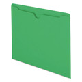 File Folders | Smead 75503 Straight Tab Letter Size Colored File Jackets with Reinforced Double-Ply Tab - Green (100/Box) image number 1