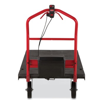 Rubbermaid Commercial 2173661 0.5 mph to 3 mph DC Motor 60 V Lithium-Ion Battery Motorized Kit for 30 in. x 60 in. Platform Trucks - Large Black/Red