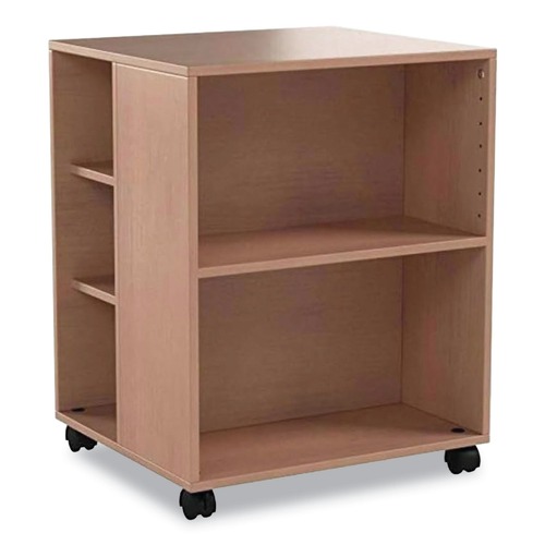Office Carts & Stands | Durable 311347 20.79 in. x 23.31 in. x 29.45 in. 6 Shelves Wood Flexible Multi-Functional Cart for Office Storage - Beech image number 0