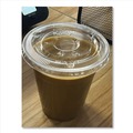 Cups and Lids | Karat C-KC626TS-NH 12 oz. to 24 oz. Cold Cup No Hole Flat PET Lids - Clear (1000/Carton) image number 3