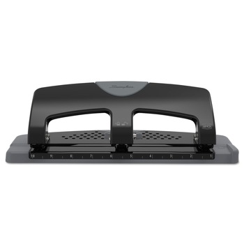 Swingline A7074133 SmartTouch 9/32 in. Holes 20-Sheet Three-Hole Punch - Black/Gray