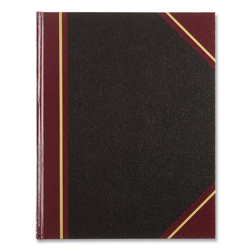 Just Launched | National 56211 Texthide 10.38 in. x 8.38 in. Sheets Eye-Ease Record Book - Black/Burgundy/Gold image number 0