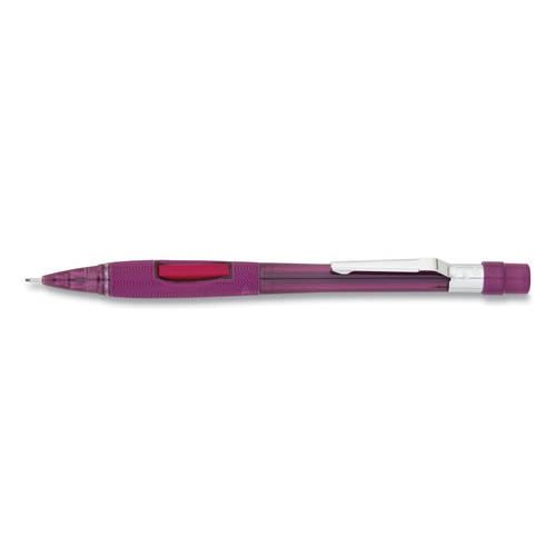 Pens | Pentel PD349TB 0.9 mm HB (#2) Quicker Clicker Mechanical Pencil - Black Lead, Transparent Burgundy Barrel image number 0