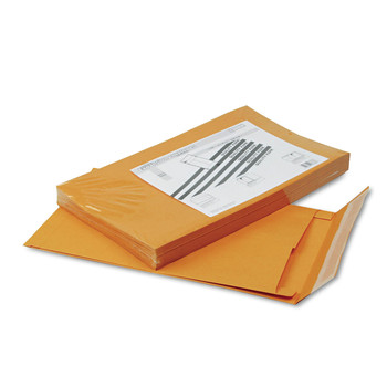 Quality Park QUA93338 #15 Square Flap Redi-Strip Closure 10 in. x 15 in. Redi-Strip Kraft Expansion Envelope - Brown Kraft (25/Pack)